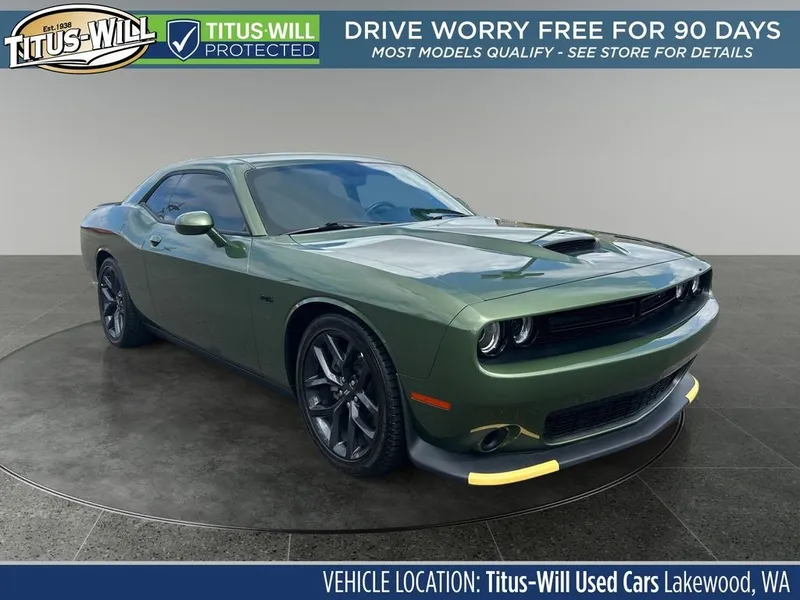 2023 Dodge Challenger R/T in Green — front three-quarter view