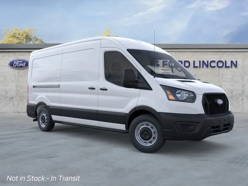 2026 Ford Transit Commercial Cargo Van in Oxford White — front three-quarter view