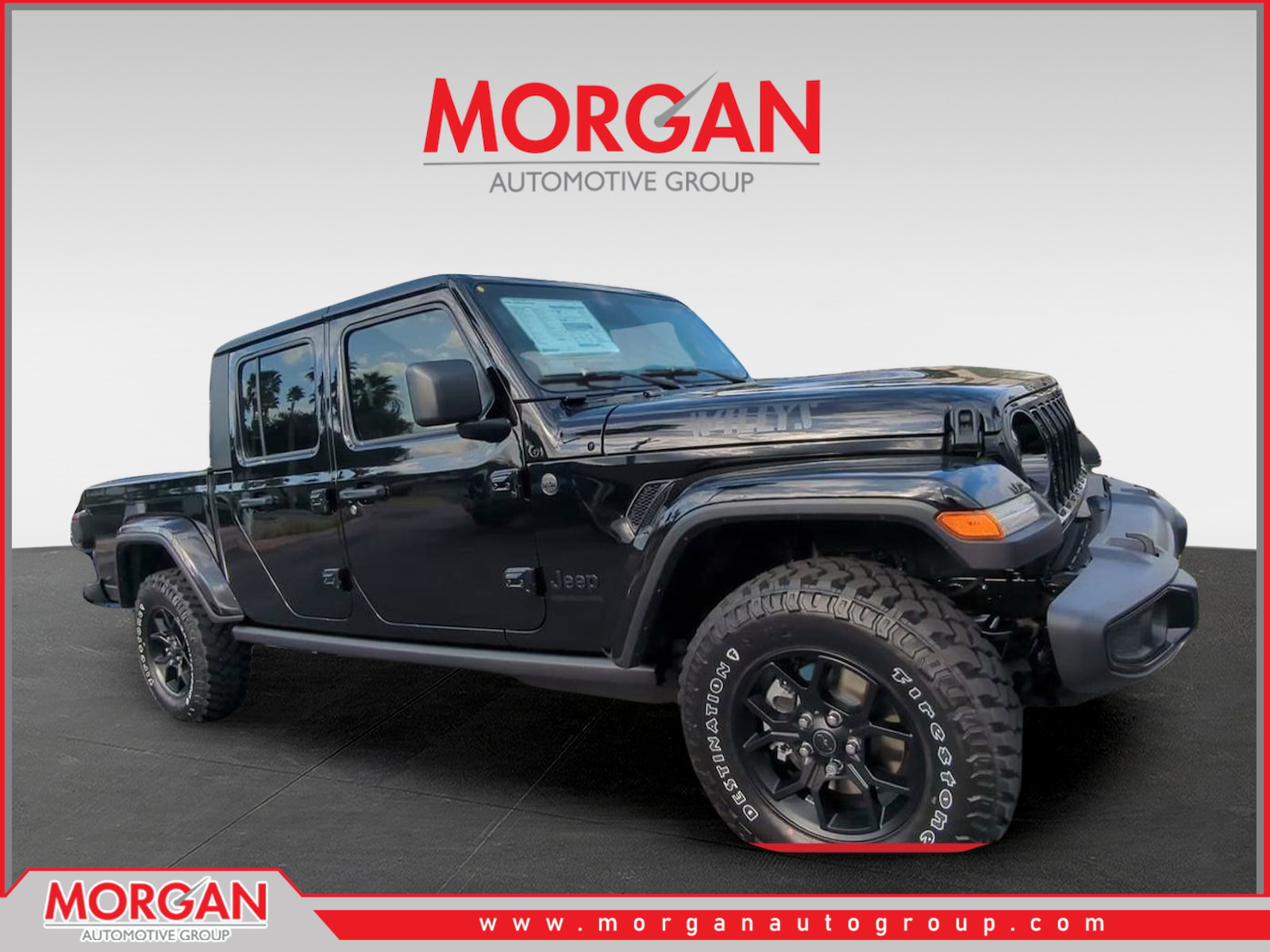 2026 Jeep Gladiator Willys in Black — front three-quarter view