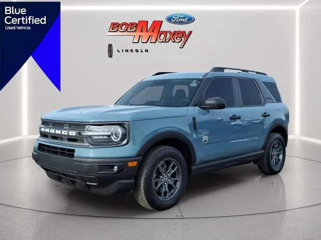 2021 Ford Bronco Sport Big Bend in Area 51 Ku — front three-quarter view