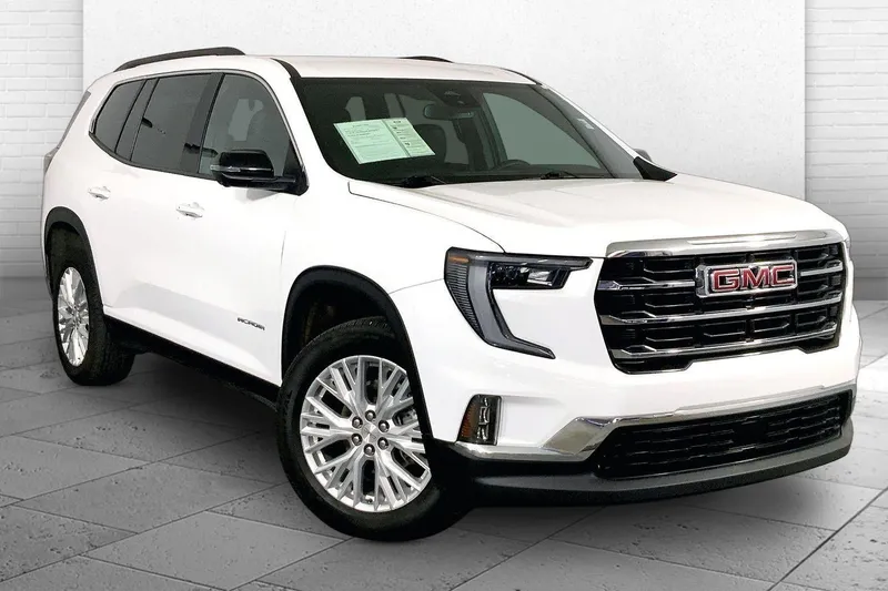 2024 GMC Acadia Elevation in Summit White — front three-quarter view