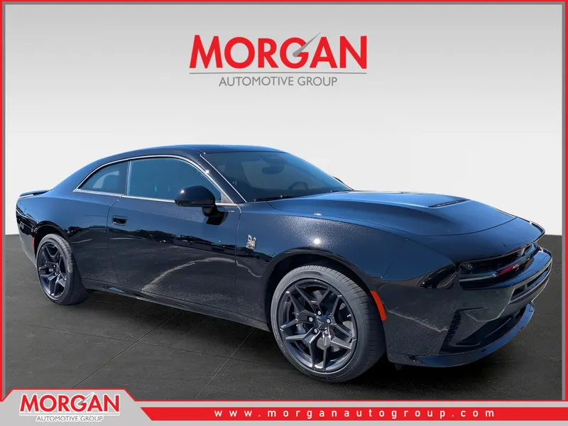 2026 Dodge Charger R/T Scat Pack in Black — front three-quarter view
