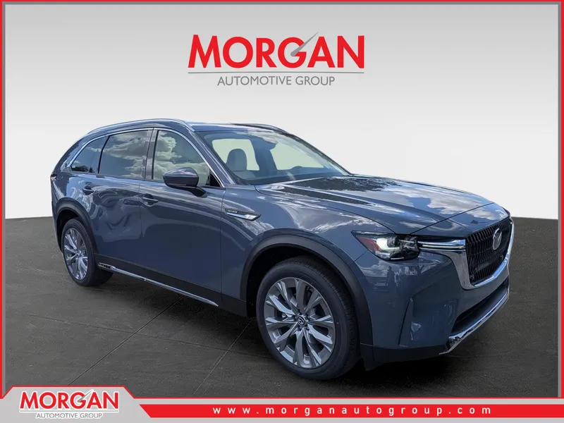 2026 Mazda CX-90 Premium Plus in Polymetal Gray Metallic — front three-quarter view