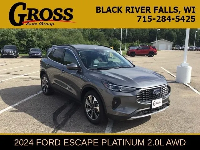 2024 Ford Escape Platinum in Carbonized Gray Metallic — front three-quarter view