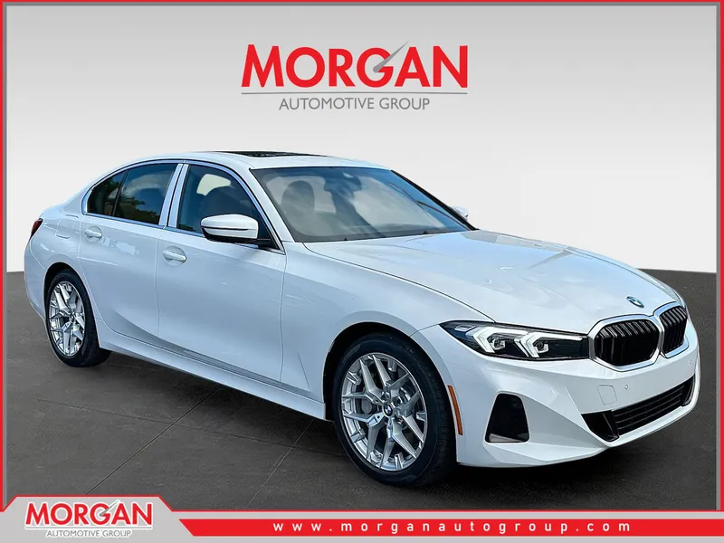 2026 BMW 3 Series 330i in White — front three-quarter view