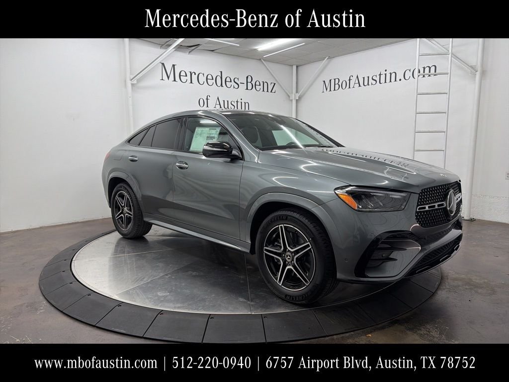 2026 Mercedes-Benz GLE 450 in Selenite Grey Metallic — front three-quarter view