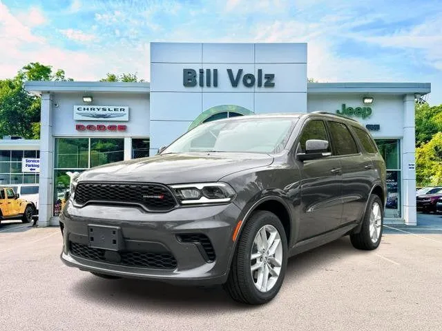 2026 Dodge Durango GT Plus in Vapor Gray Exterior Paint — front three-quarter view