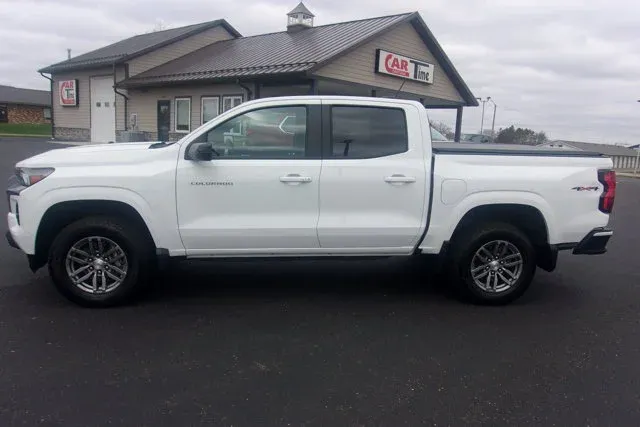 2023 Chevrolet Colorado 4WD LT in Summit White — front three-quarter view