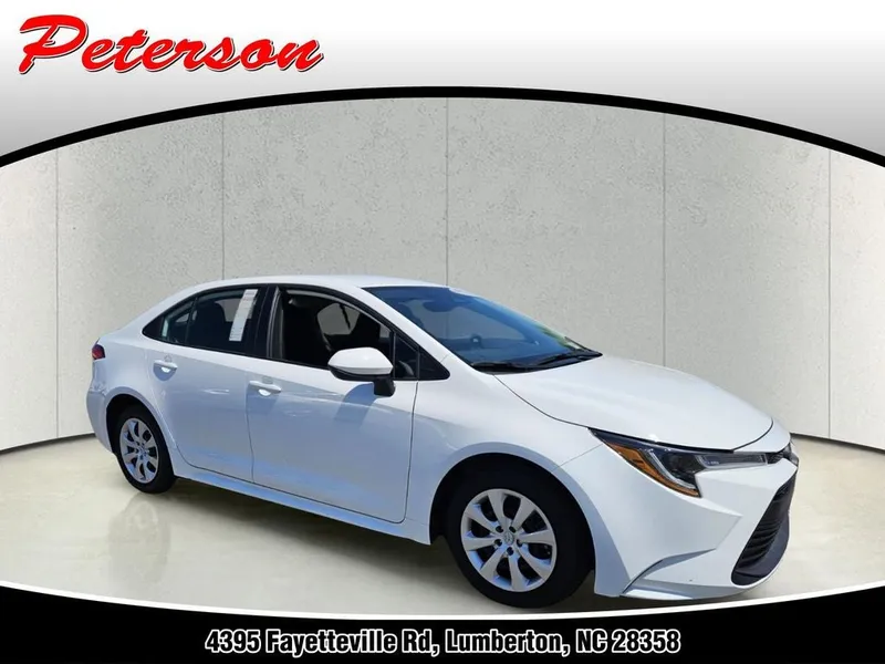 2025 Toyota Corolla LE in Ice Cap — front three-quarter view