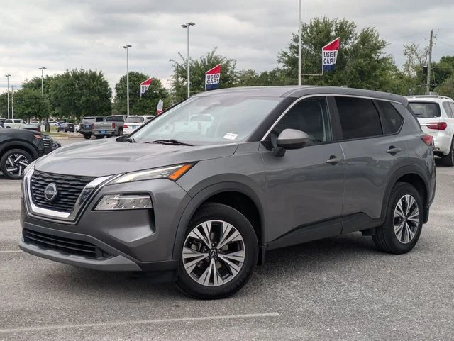 2023 Nissan Rogue SV in Gray — front three-quarter view