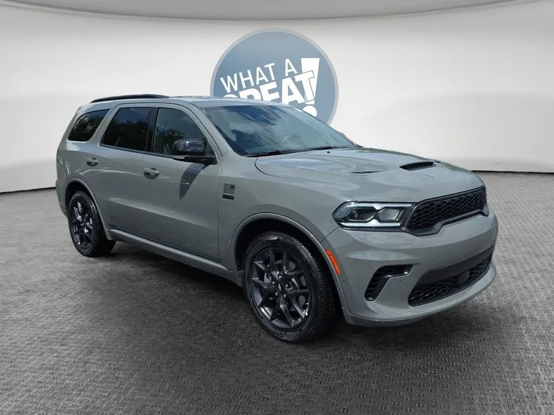 2026 Dodge Durango GT Plus HEMI V8 in Destroyer Gray Clearcoat — front three-quarter view