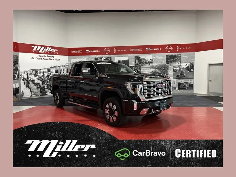 2024 GMC Sierra 3500HD Denali CarBravo Certified in Onyx Black — front three-quarter view