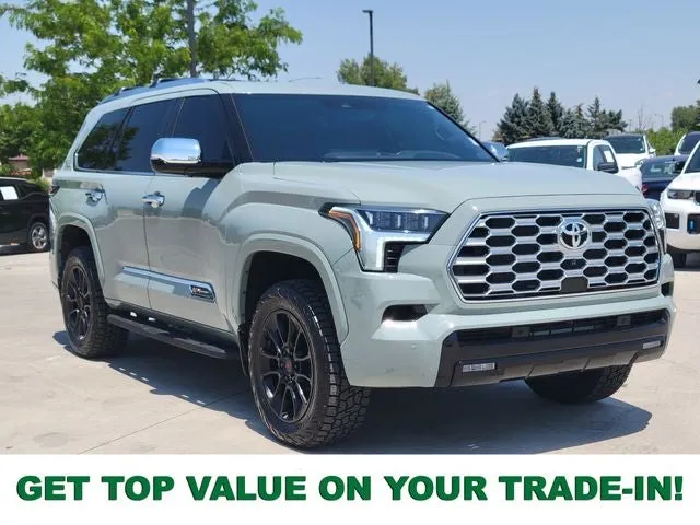 2025 Toyota Sequoia 1794 Edition in Lunar Rock — front three-quarter view