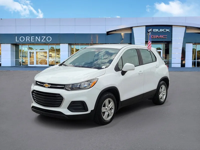 2020 Chevrolet Trax LS in Summit White — front three-quarter view