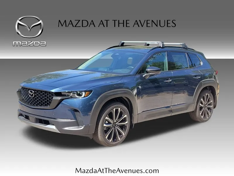 2026 Mazda CX-50 2.5 Turbo Premium Plus in Blue — front three-quarter view