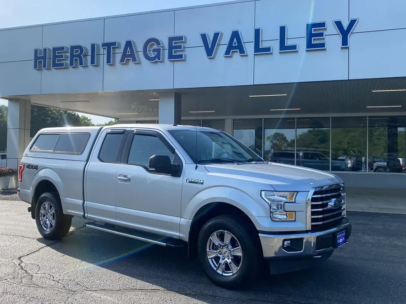2017 Ford F-150 XLT in Ingot Silver — front three-quarter view