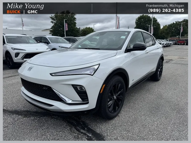 2026 Buick Envista Sport Touring in Summit White — front three-quarter view