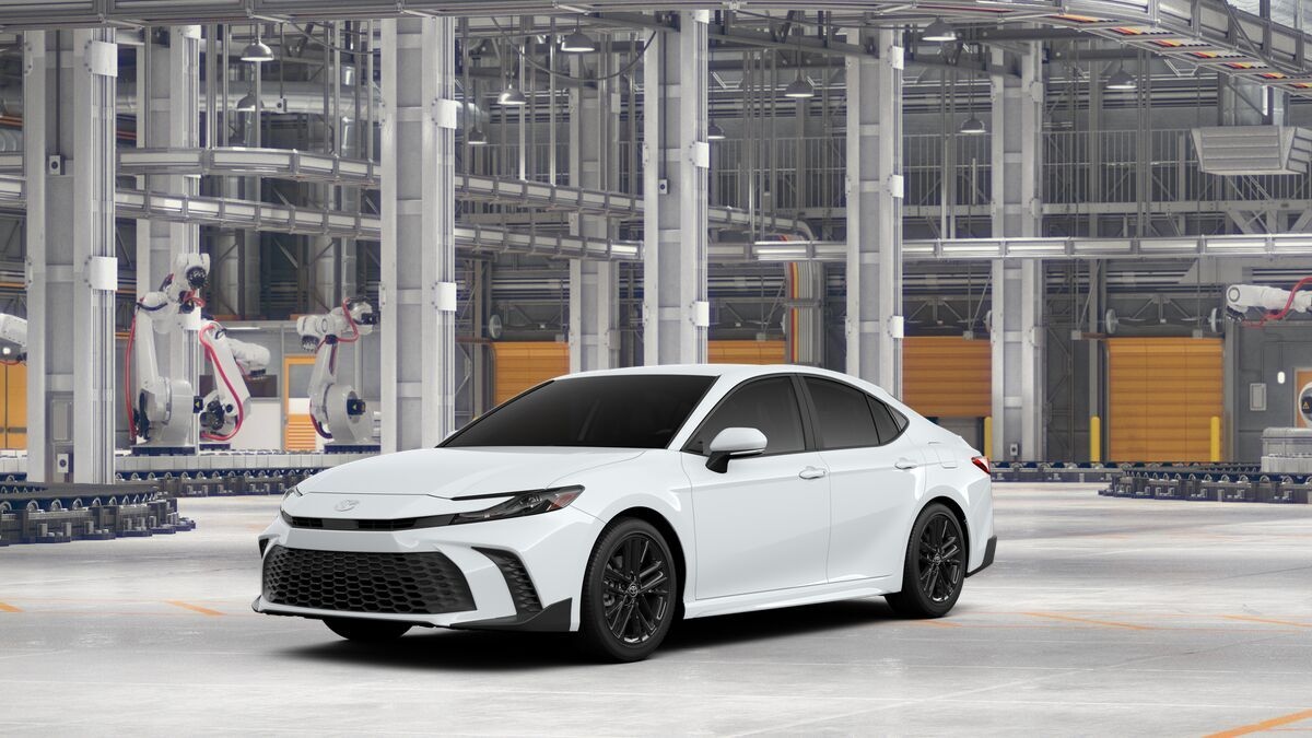 2026 Toyota Camry SE in Ice Cap — front three-quarter view