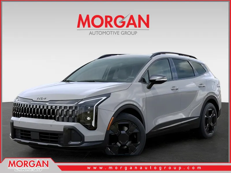 2026 Kia Sportage X-Line in Gray — front three-quarter view