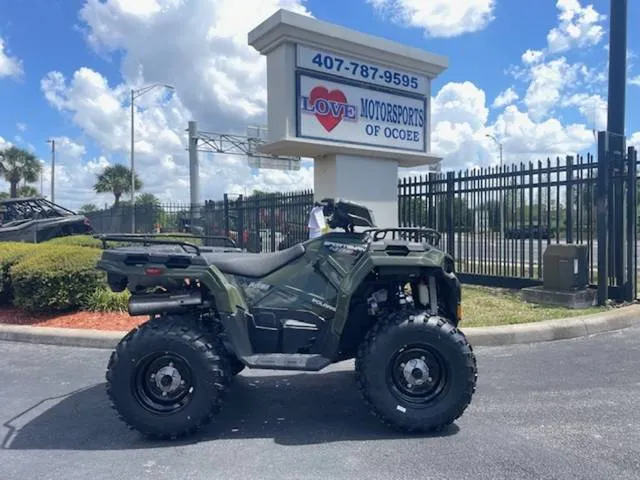 2026 Polaris® SPORTSMAN 450 H.O. EPS SAGE GREEN — front three-quarter view