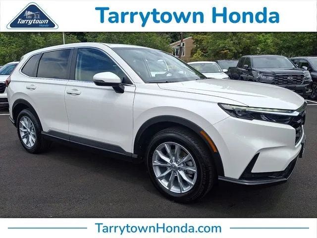 2024 Honda CR-V EX-L in Platinum White Pearl — front three-quarter view