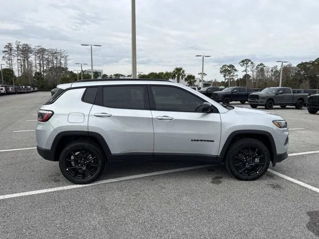 2026 Jeep Compass Latitude Altitude in Silver Zynith Metallic Clearcoat — front three-quarter view