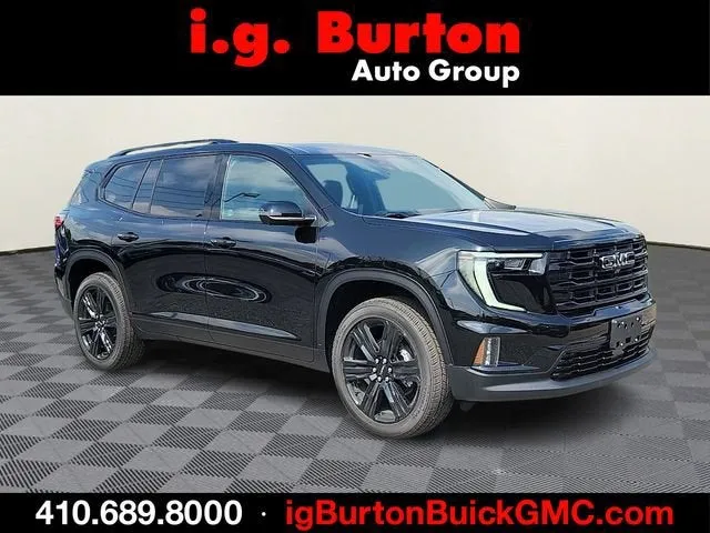 2026 GMC Acadia Elevation in Ebony Twilight Metallic — front three-quarter view