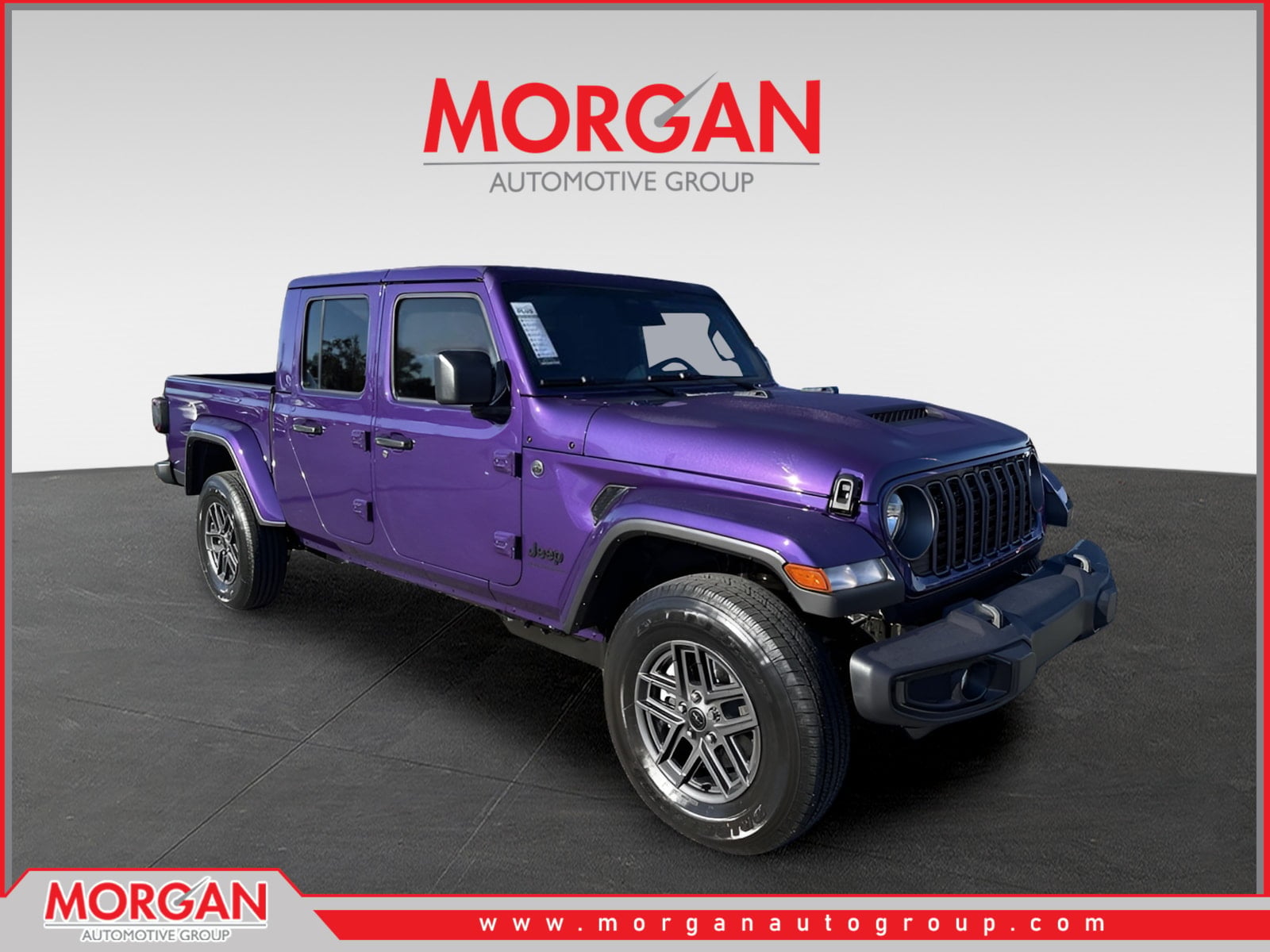 2026 Jeep Gladiator Sport S in Purple — front three-quarter view
