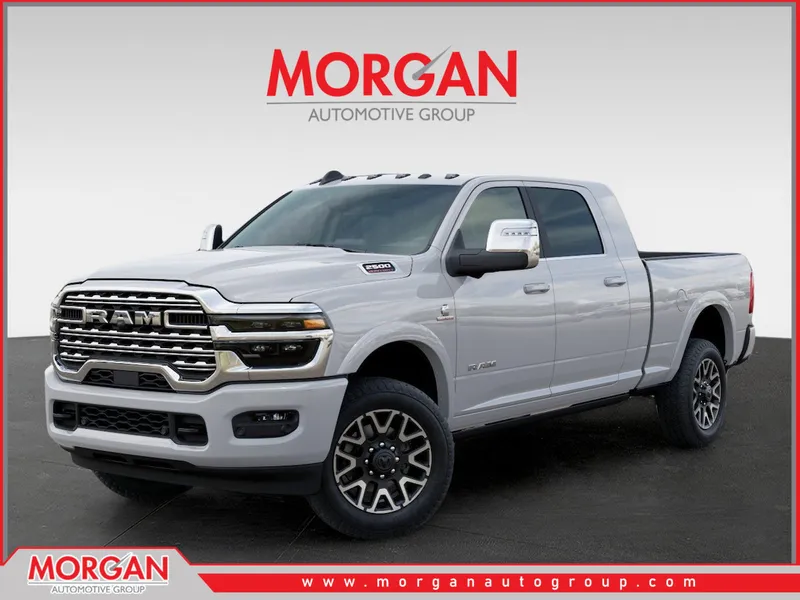2026 Ram 2500 Limited Longhorn in White — front three-quarter view