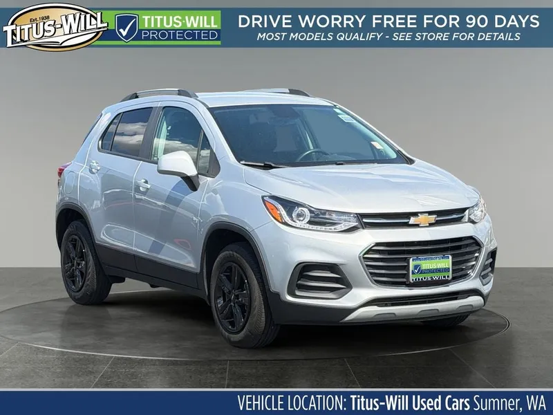 2022 Chevrolet Trax LT AWD in Silver Ice Metallic — front three-quarter view