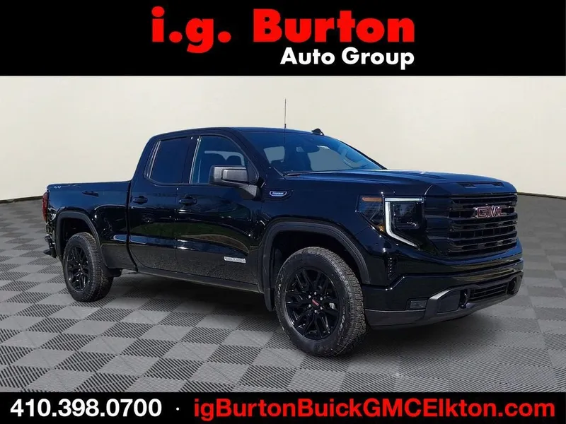 2026 GMC Sierra 1500 Elevation in Onyx Black — front three-quarter view