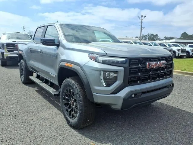 2026 GMC Canyon Elevation in Sterling Metallic — front three-quarter view
