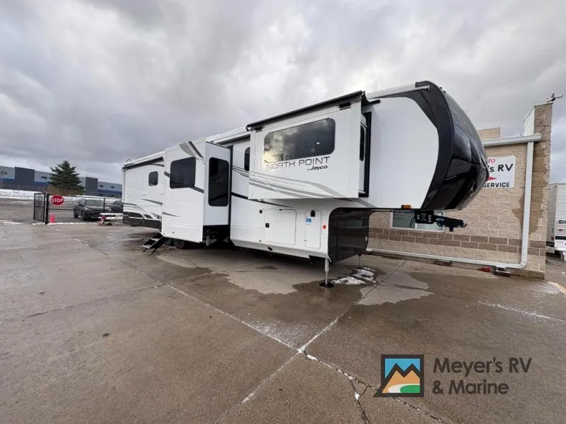 2026 Jayco North Point 382FLRB — front three-quarter view