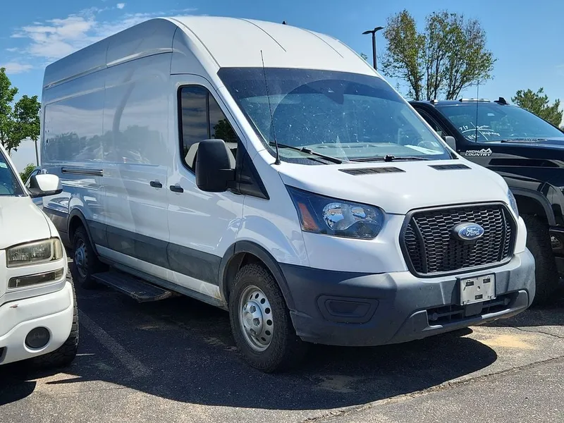 2023 Ford Transit-250 Base in White — front three-quarter view