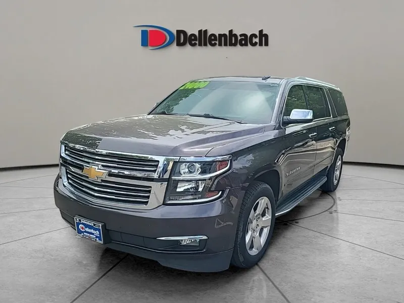 2018 Chevrolet Suburban Premier in Tungsten Metallic — front three-quarter view