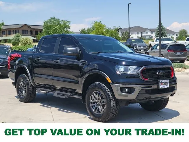 2021 Ford Ranger XLT in Shadow Black — front three-quarter view