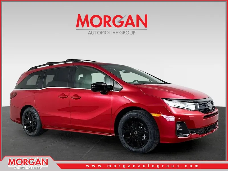 2026 Honda Odyssey Sport-L in Radiant Red Metallic II — front three-quarter view