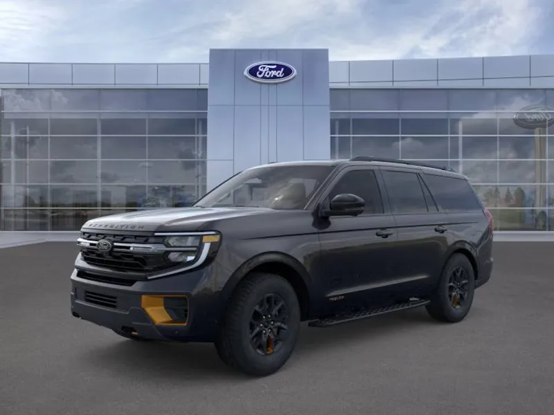 2026 Ford Expedition in Agate Black — front three-quarter view