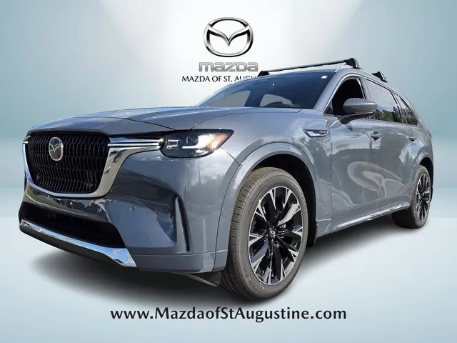 2026 Mazda CX-90 3.3 Turbo S Premium Plus in Gray — front three-quarter view