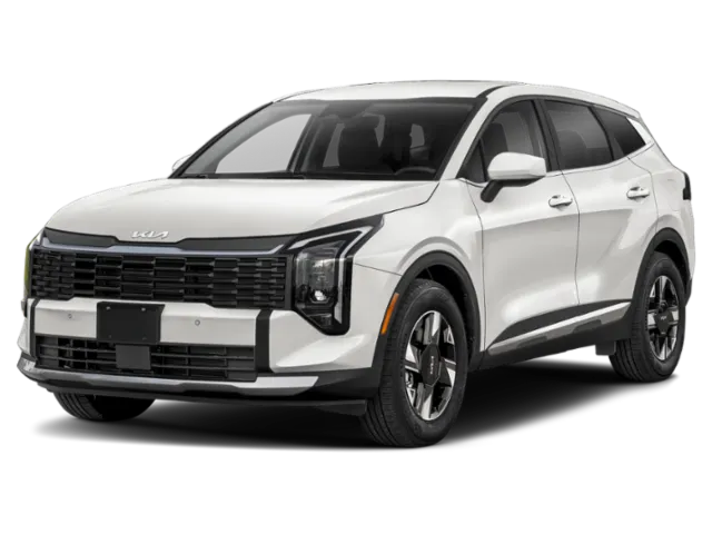 2026 Kia Sportage LX in White — front three-quarter view