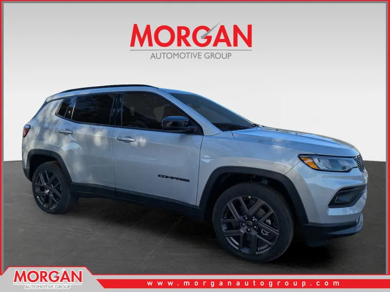 2026 Jeep Compass Latitude in Silver — front three-quarter view
