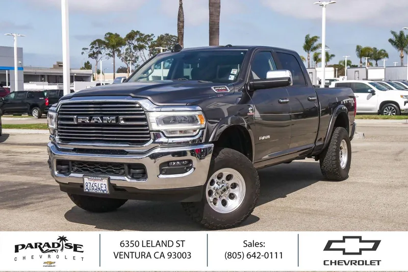 2020 RAM 2500 Laramie in Granite Crystal M — front three-quarter view