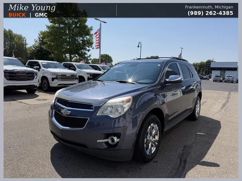 2014 Chevrolet Equinox LS in Atlantis Blue Metallic — front three-quarter view