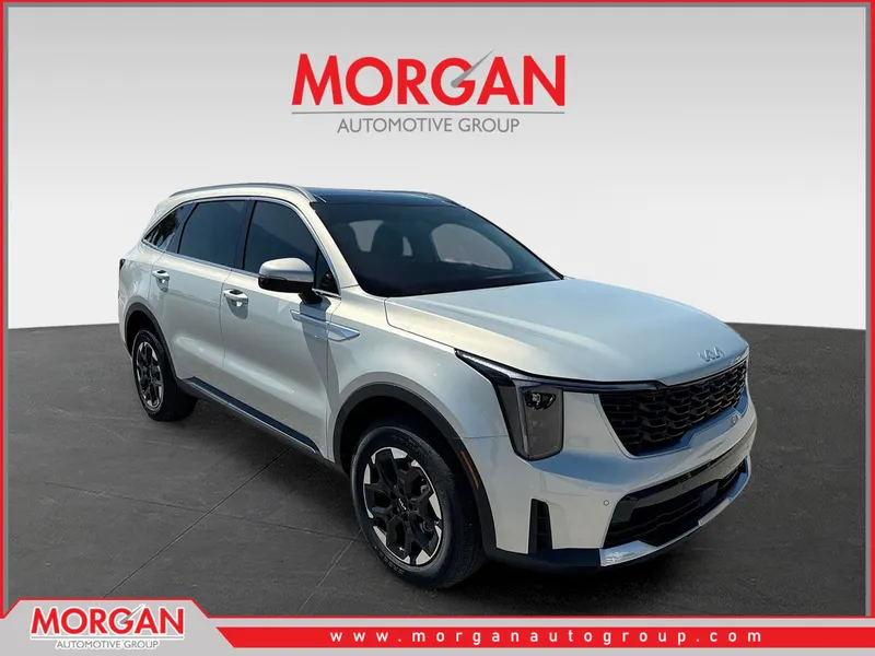 2026 Kia Sorento S in Ivory Silver — front three-quarter view