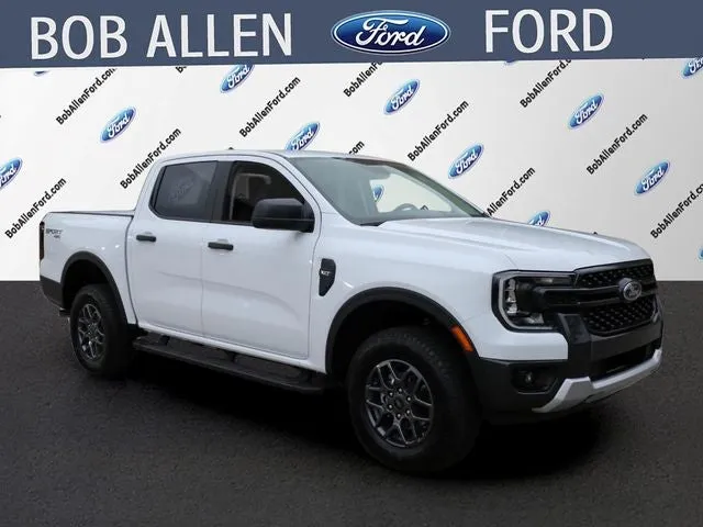 2026 Ford Ranger XLT in Oxford White — front three-quarter view