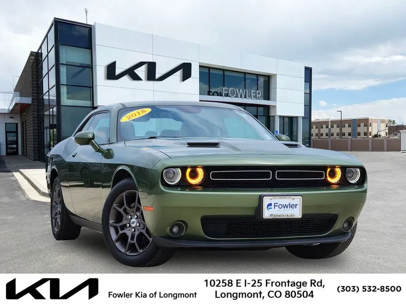 2018 Dodge Challenger GT in F8 Green — front three-quarter view