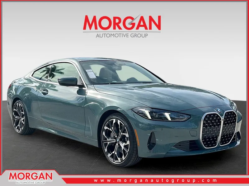 2026 BMW 4 Series 430i in Cape York Green Metallic — front three-quarter view