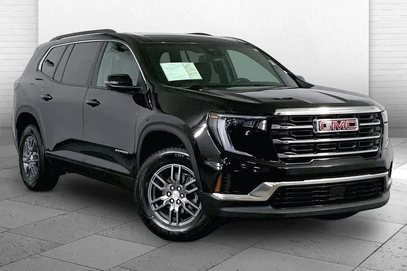 2025 GMC Acadia Elevation in Ebony Twilight Metallic — front three-quarter view