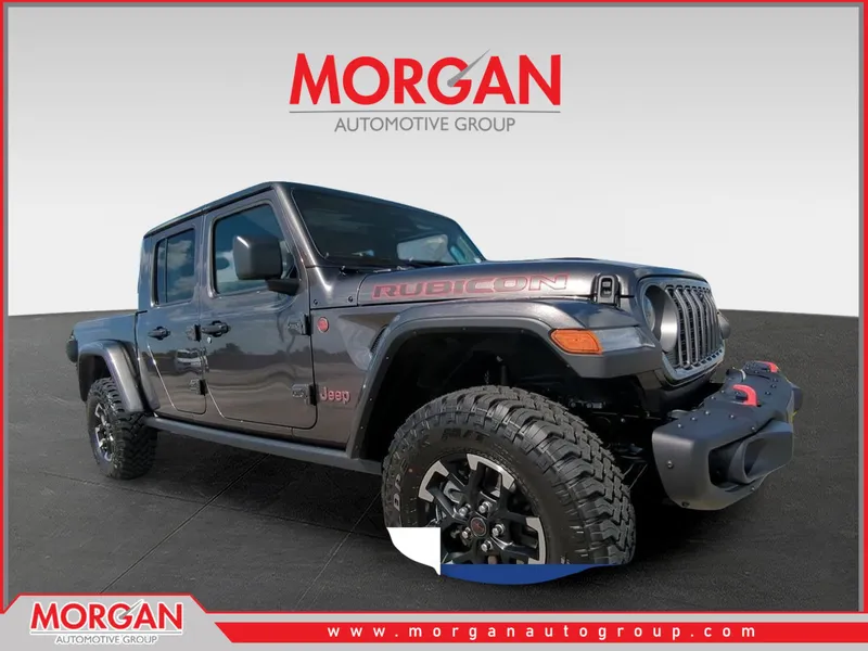 2026 Jeep Gladiator Rubicon in Gray — front three-quarter view