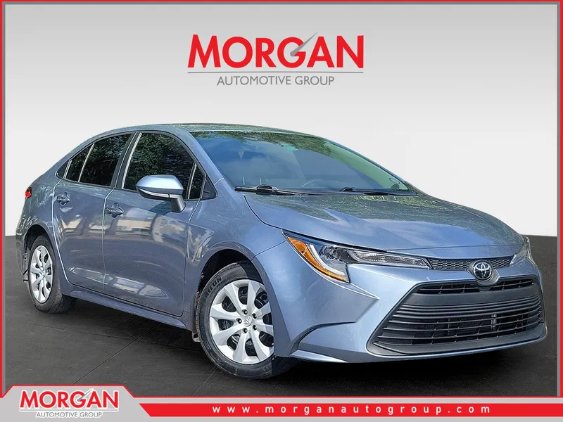 2024 Toyota Corolla LE in Celestite — front three-quarter view
